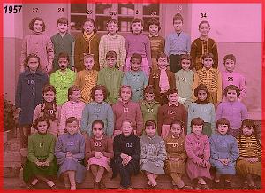 ECOLE BERTHELOT FILLES 1957 CM1 MELLE GOUTHROT